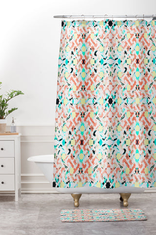Marta Barragan Camarasa Moroccan mosaic Shower Curtain And Mat