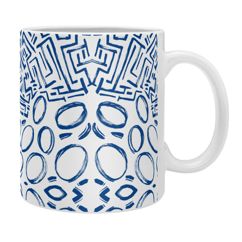 Marta Barragan Camarasa Mosaic brush strokes indigo Coffee Mug