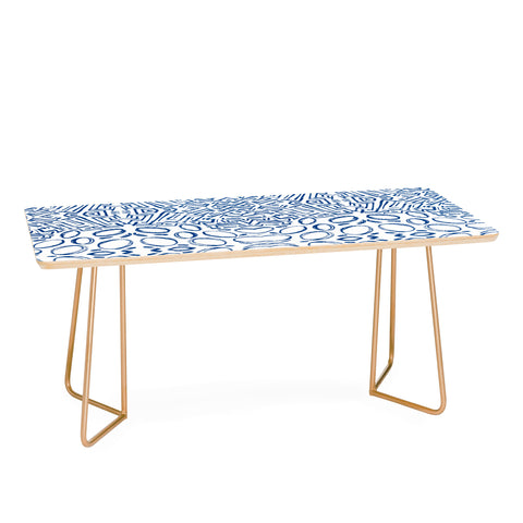 Marta Barragan Camarasa Mosaic brush strokes indigo Coffee Table