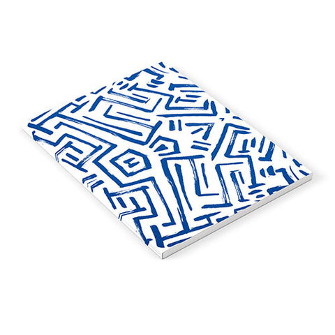Marta Barragan Camarasa Mosaic brush strokes indigo Notebook