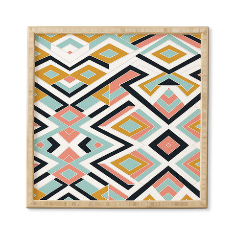 Marta Barragan Camarasa Mosaic geometric shapes Framed Wall Art