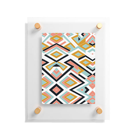 Marta Barragan Camarasa Mosaic geometric shapes Floating Acrylic Print