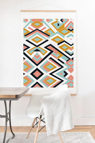 Marta Barragan Camarasa Mosaic geometric shapes Art Print And Hanger