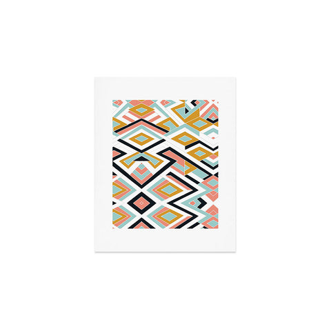 Marta Barragan Camarasa Mosaic geometric shapes Art Print