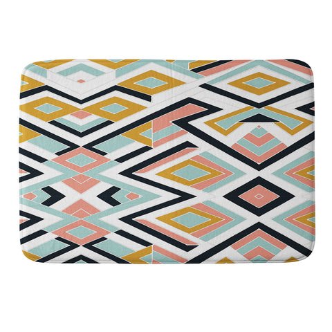 Marta Barragan Camarasa Mosaic geometric shapes Memory Foam Bath Mat