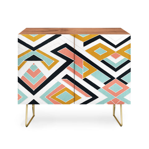 Marta Barragan Camarasa Mosaic geometric shapes Credenza