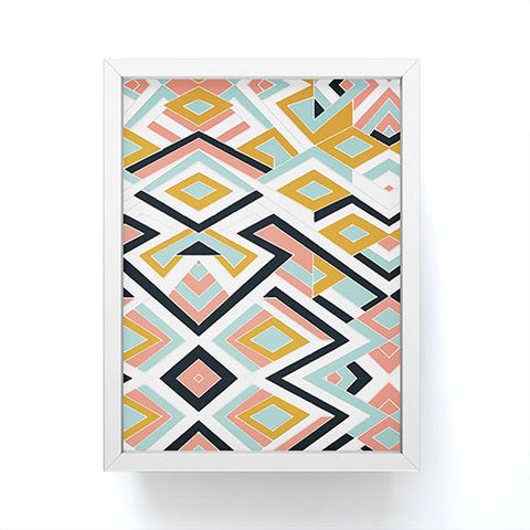 Marta Barragan Camarasa Mosaic geometric shapes Framed Mini Art Print