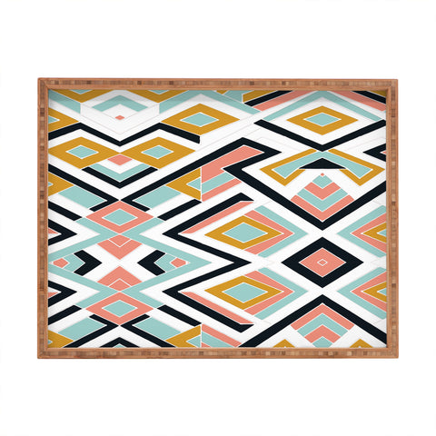 Marta Barragan Camarasa Mosaic geometric shapes Rectangular Tray