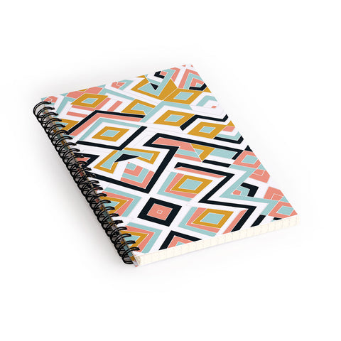 Marta Barragan Camarasa Mosaic geometric shapes Spiral Notebook