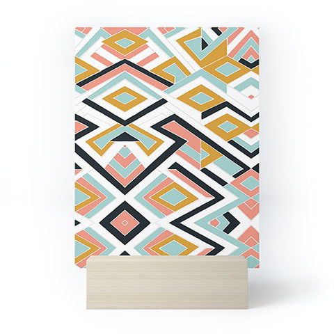 Marta Barragan Camarasa Mosaic geometric shapes Mini Art Print