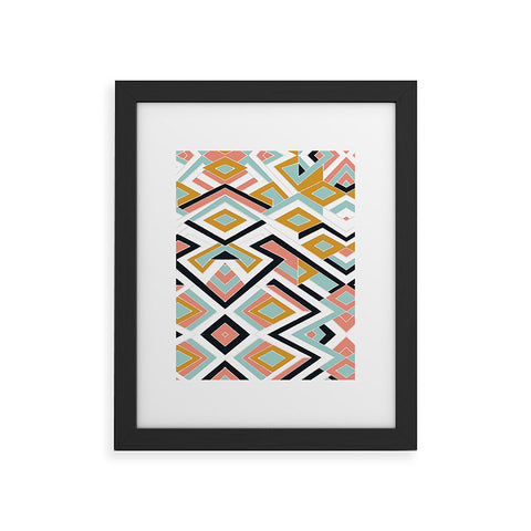Marta Barragan Camarasa Mosaic geometric shapes Framed Art Print