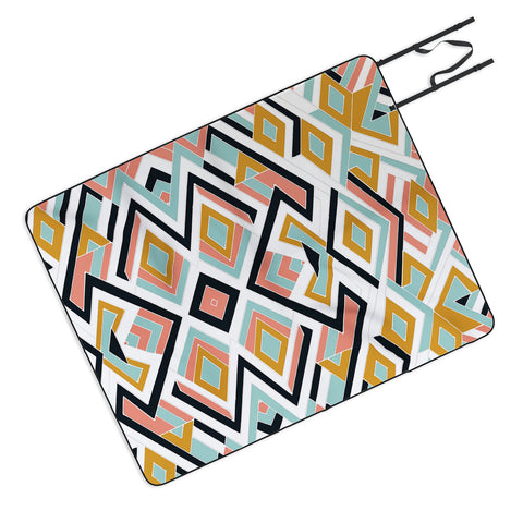 Marta Barragan Camarasa Mosaic geometric shapes Picnic Blanket
