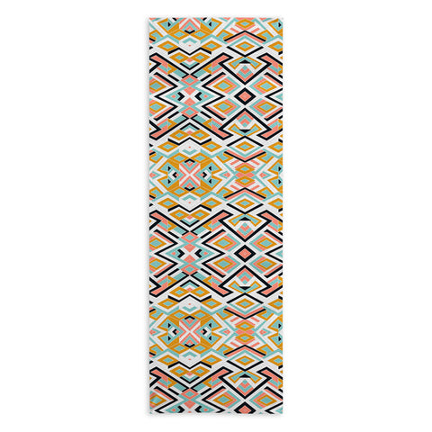 Marta Barragan Camarasa Mosaic geometric shapes Yoga Towel