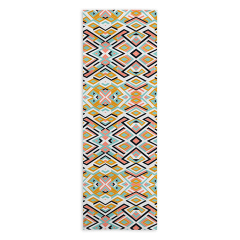 Marta Barragan Camarasa Mosaic geometric shapes Yoga Towel