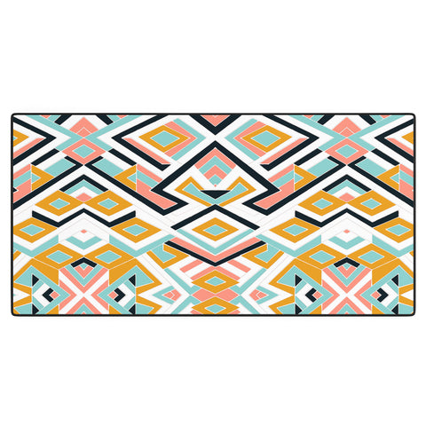 Marta Barragan Camarasa Mosaic geometric shapes Desk Mat