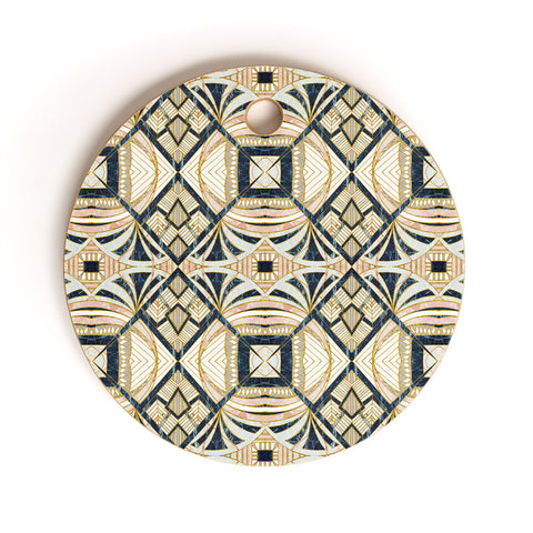 Marta Barragan Camarasa Mosaic marbled art deco II Cutting Board Round