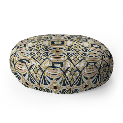 Marta Barragan Camarasa Mosaic marbled art deco II Floor Pillow Round