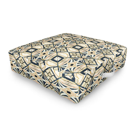 Marta Barragan Camarasa Mosaic marbled art deco II Outdoor Floor Cushion