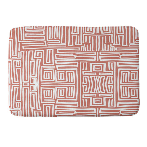 Marta Barragan Camarasa Mosaic of abstract lines I Memory Foam Bath Mat