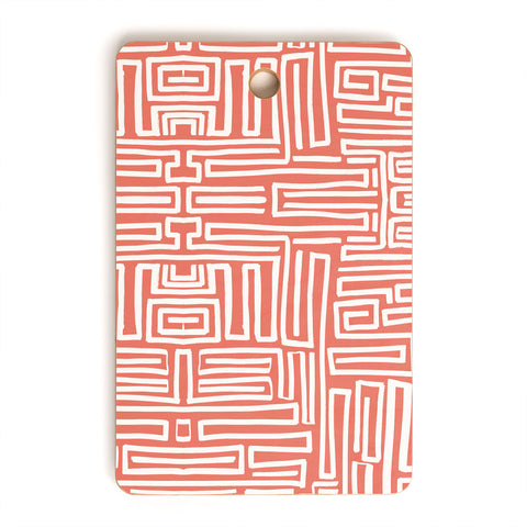 Marta Barragan Camarasa Mosaic of abstract lines I Cutting Board Rectangle