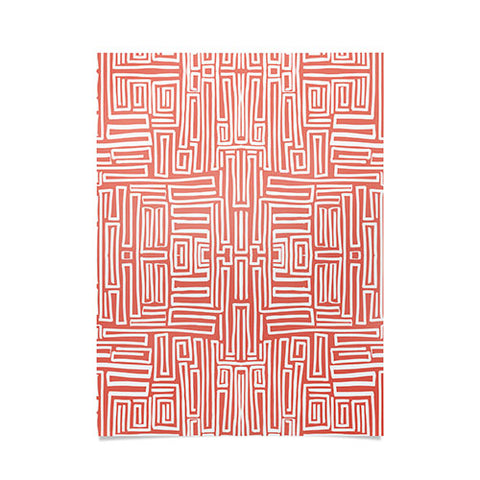 Marta Barragan Camarasa Mosaic of abstract lines I Poster