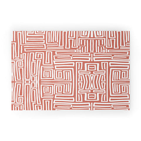 Marta Barragan Camarasa Mosaic of abstract lines I Welcome Mat