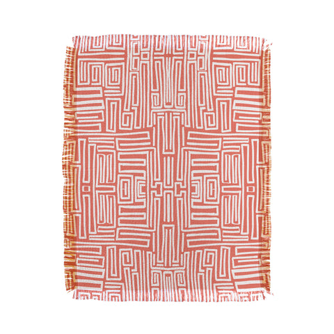 Marta Barragan Camarasa Mosaic of abstract lines I Throw Blanket