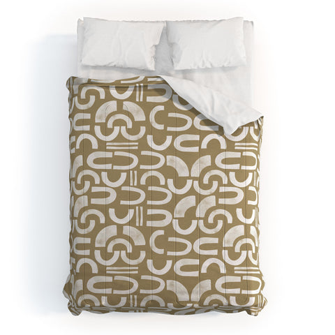 Marta Barragan Camarasa Mosaic of curved shapes I Comforter