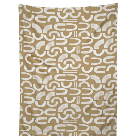 Marta Barragan Camarasa Mosaic of curved shapes I Tapestry