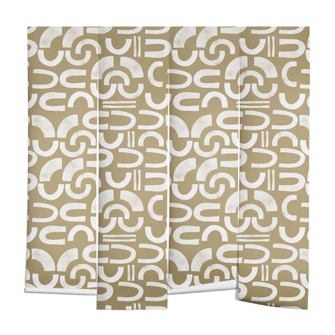 Marta Barragan Camarasa Mosaic of curved shapes I Wall Mural