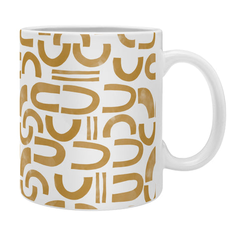 Marta Barragan Camarasa Mosaic of curved shapes II Coffee Mug