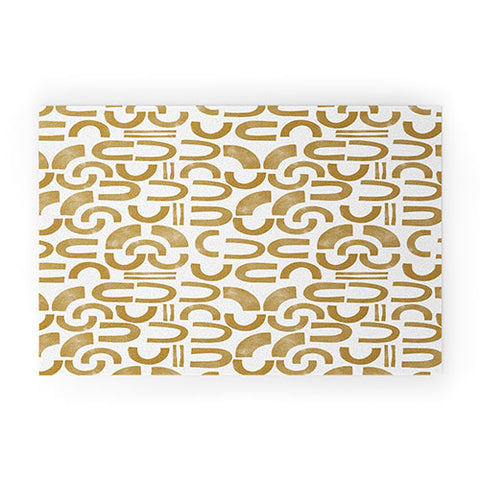 Marta Barragan Camarasa Mosaic of curved shapes II Welcome Mat