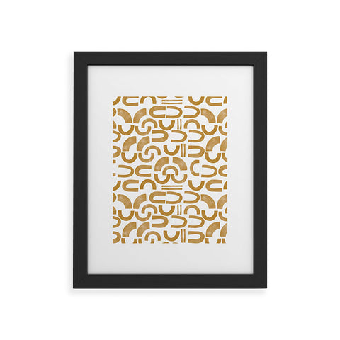 Marta Barragan Camarasa Mosaic of curved shapes II Framed Art Print