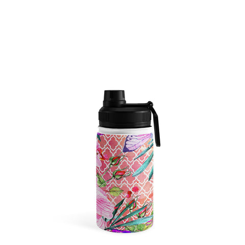 Marta Barragan Camarasa Mosaic of nature and butterflies Water Bottle