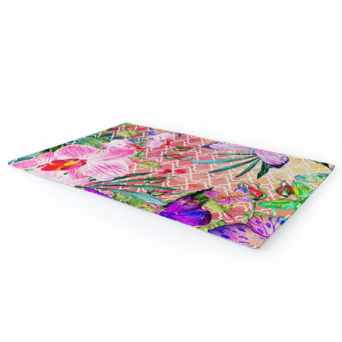 Marta Barragan Camarasa Mosaic of nature and butterflies Area Rug