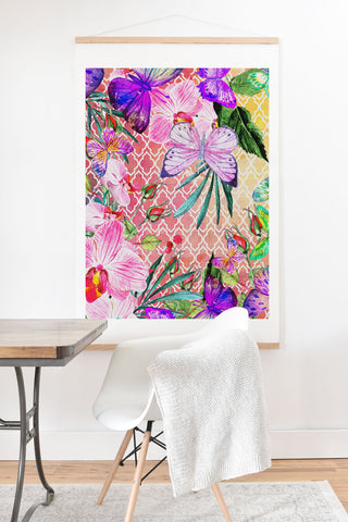 Marta Barragan Camarasa Mosaic of nature and butterflies Art Print And Hanger