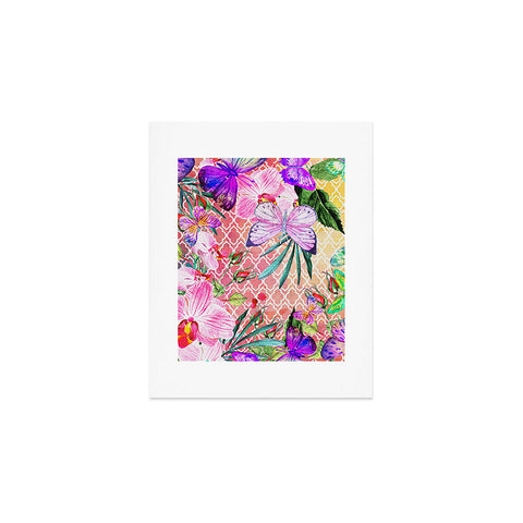 Marta Barragan Camarasa Mosaic of nature and butterflies Art Print