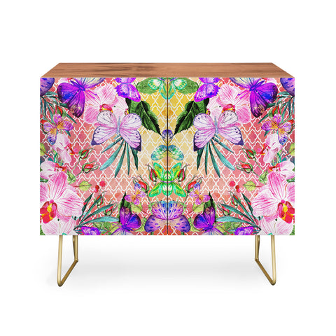 Marta Barragan Camarasa Mosaic of nature and butterflies Credenza