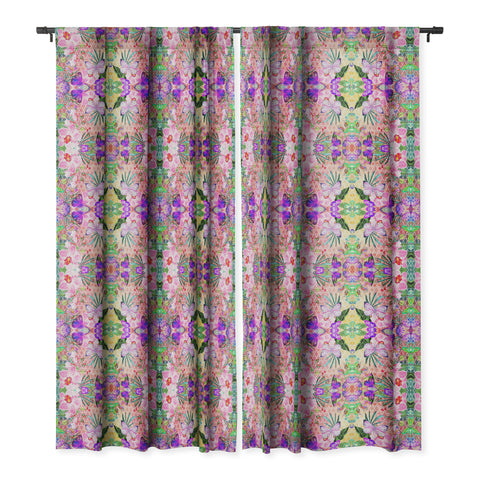 Marta Barragan Camarasa Mosaic of nature and butterflies Blackout Window Curtain