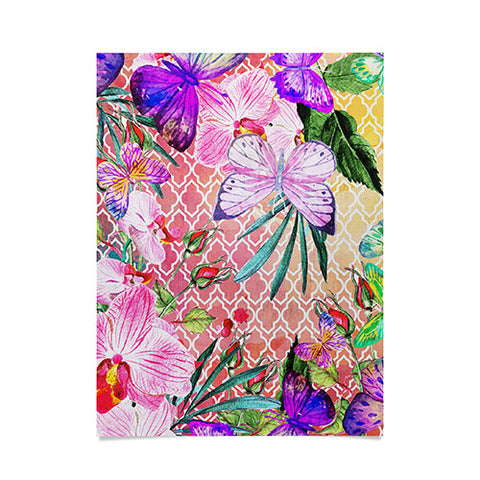 Marta Barragan Camarasa Mosaic of nature and butterflies Poster