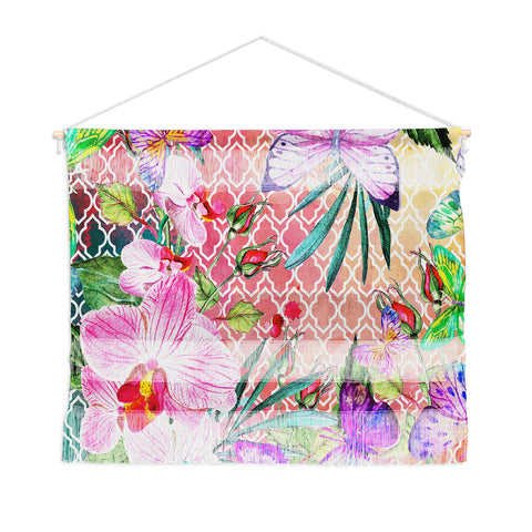 Marta Barragan Camarasa Mosaic of nature and butterflies Wall Hanging Landscape