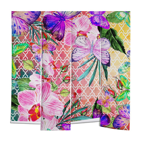 Marta Barragan Camarasa Mosaic of nature and butterflies Wall Mural