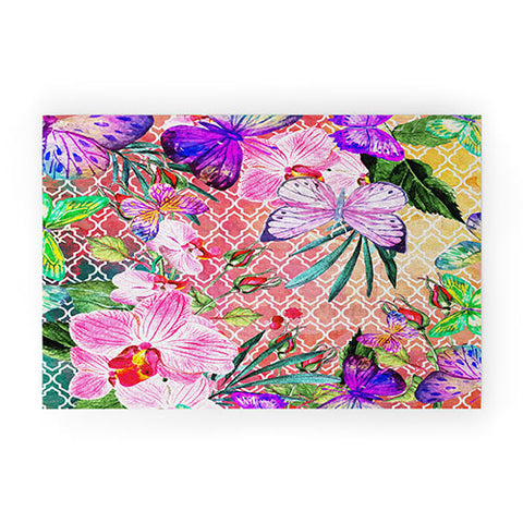 Marta Barragan Camarasa Mosaic of nature and butterflies Welcome Mat