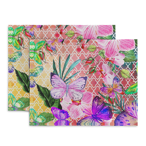 Marta Barragan Camarasa Mosaic of nature and butterflies Placemat