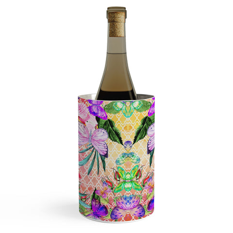 Marta Barragan Camarasa Mosaic of nature and butterflies Wine Chiller