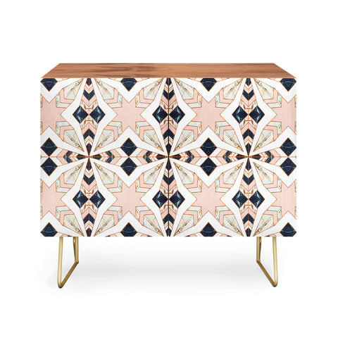 Marta Barragan Camarasa Mosaic pattern geometric marbled 0I Credenza