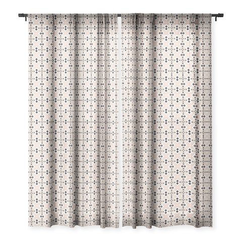 Marta Barragan Camarasa Mosaic pattern geometric marbled 0I Sheer Window Curtain
