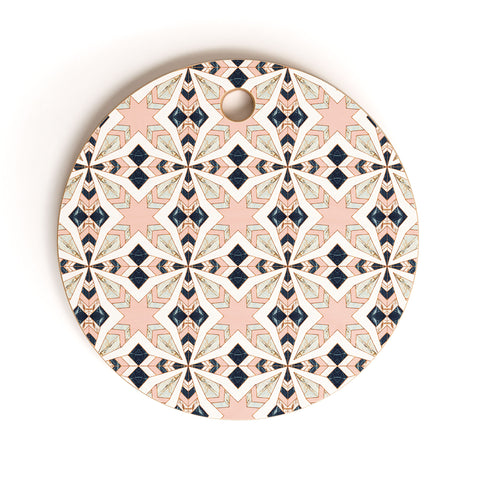 Marta Barragan Camarasa Mosaic pattern geometric marbled 0I Cutting Board Round