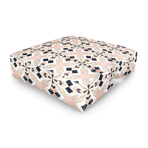 Marta Barragan Camarasa Mosaic pattern geometric marbled 0I Outdoor Floor Cushion