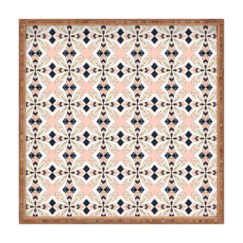 Marta Barragan Camarasa Mosaic pattern geometric marbled 0I Square Tray